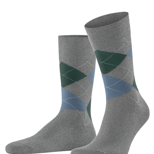 Sensitive Argyle So Socks | Light Greymel. 12535-3390