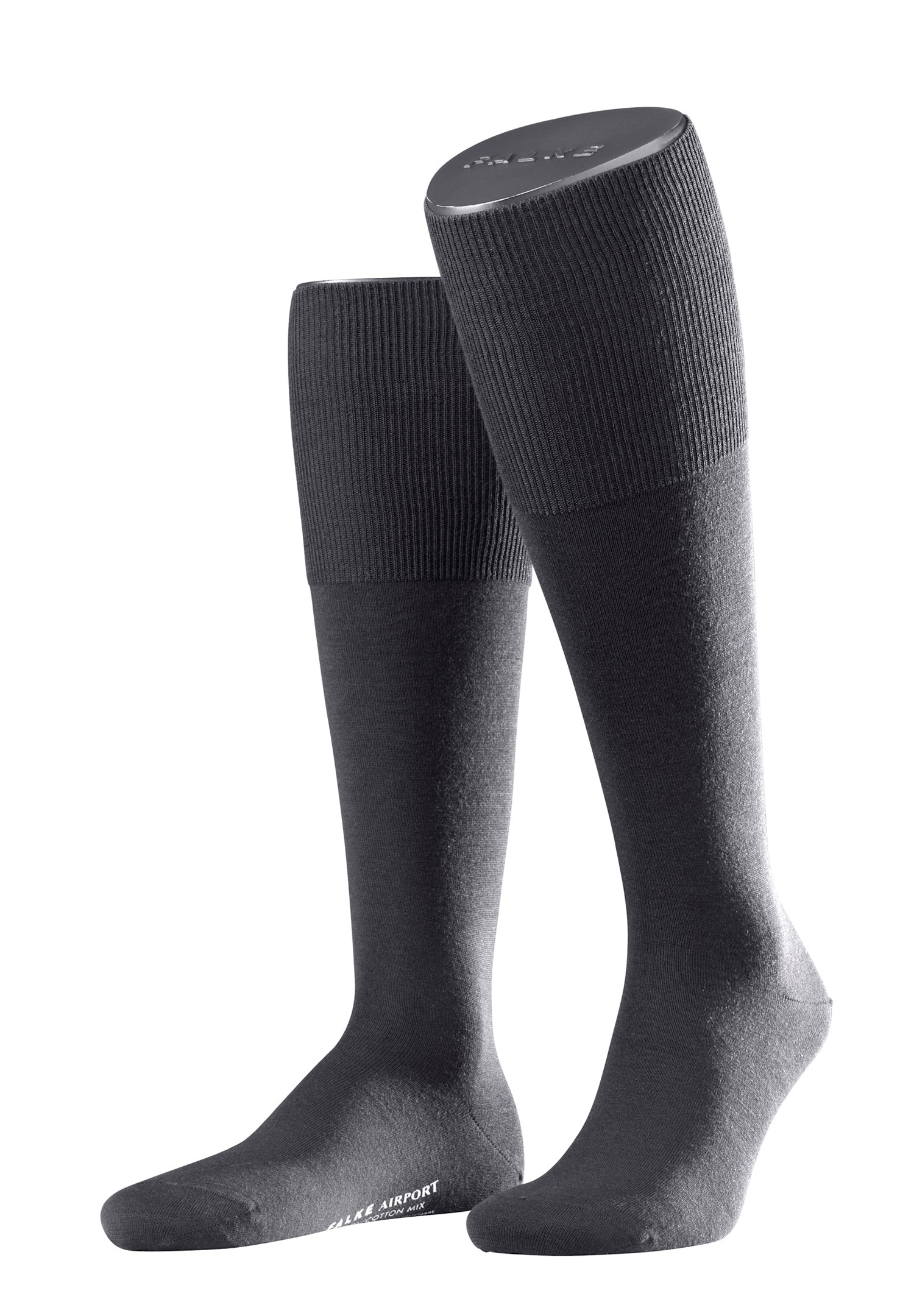 Airport Men's Airport Knee-High Sock With Wool On The Outs | Grey 15435-3070