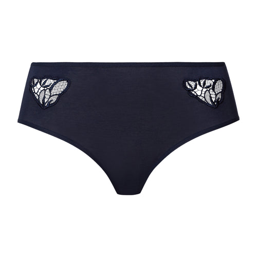 Belina Embroidered Cotton Full Brief | Deep Navy 70877-1610