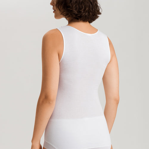 Belina Cotton Round Neck Tank Top | White 70879-101