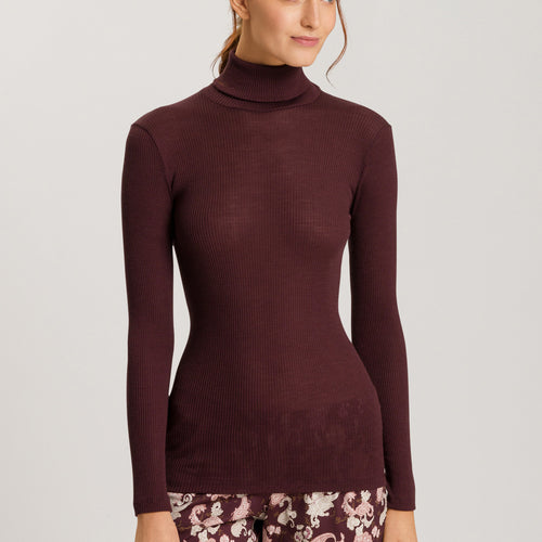 70901 Maria Turtleneck Shirt - 2483 Deep Maroon