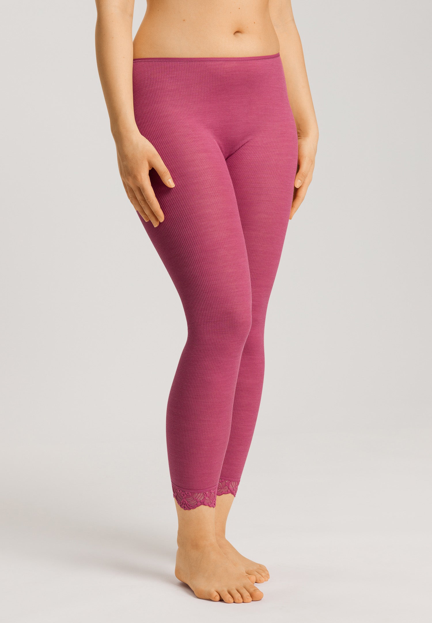 70910 Woolen Lace Leggings - 2414 Rose Wine