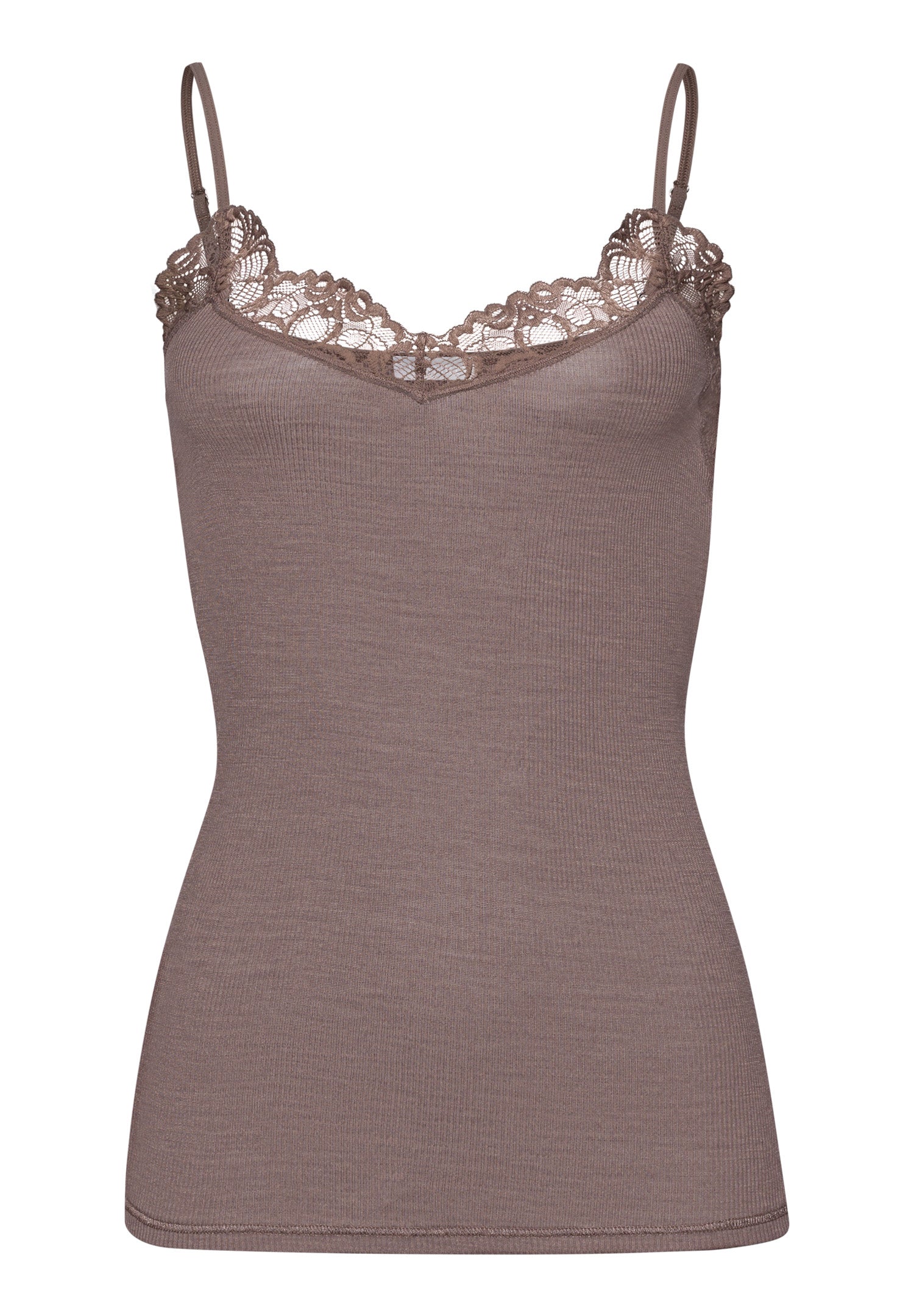 70911 Woolen Lace Spaghetti Cami - 2756 Stonewash