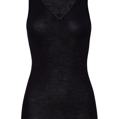 70971 Woolen Lace Tank Top - 019 Black