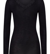 70974 Woolen Lace L/Slv Shirt - 019 Black