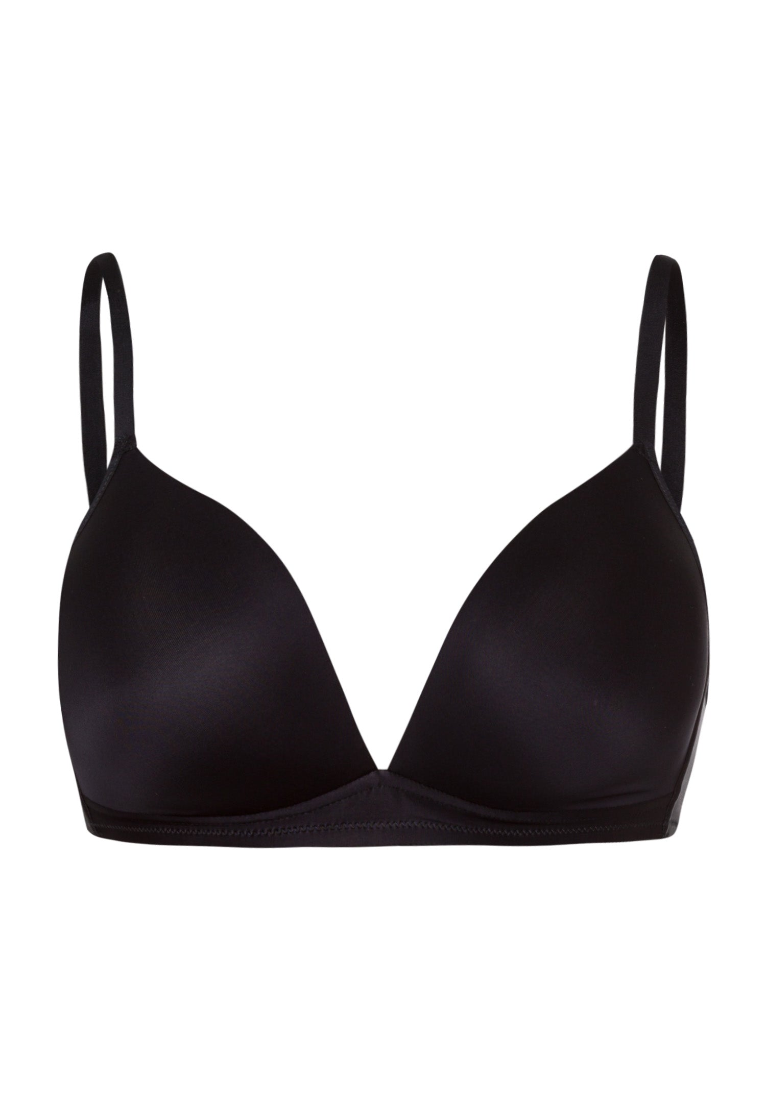 71071 Satin Deluxe Soft Cup Bra - 019 Black