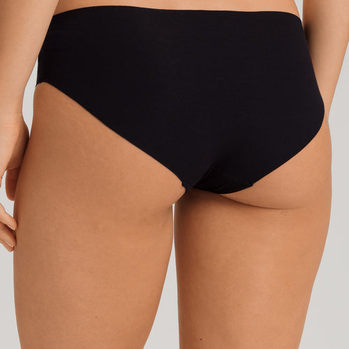 Invisible Cotton Cotton Blend Hi-Cut Brief | Black 71243-019