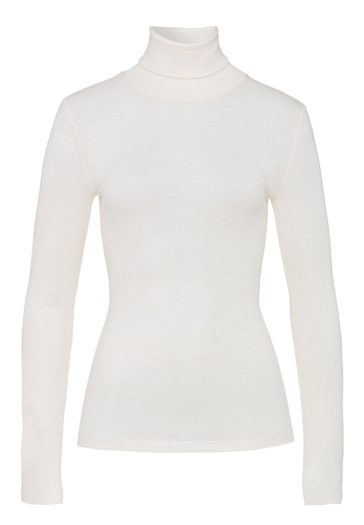 71423 Woolen Silk W Turtleneck Shirt - 795 Cygne