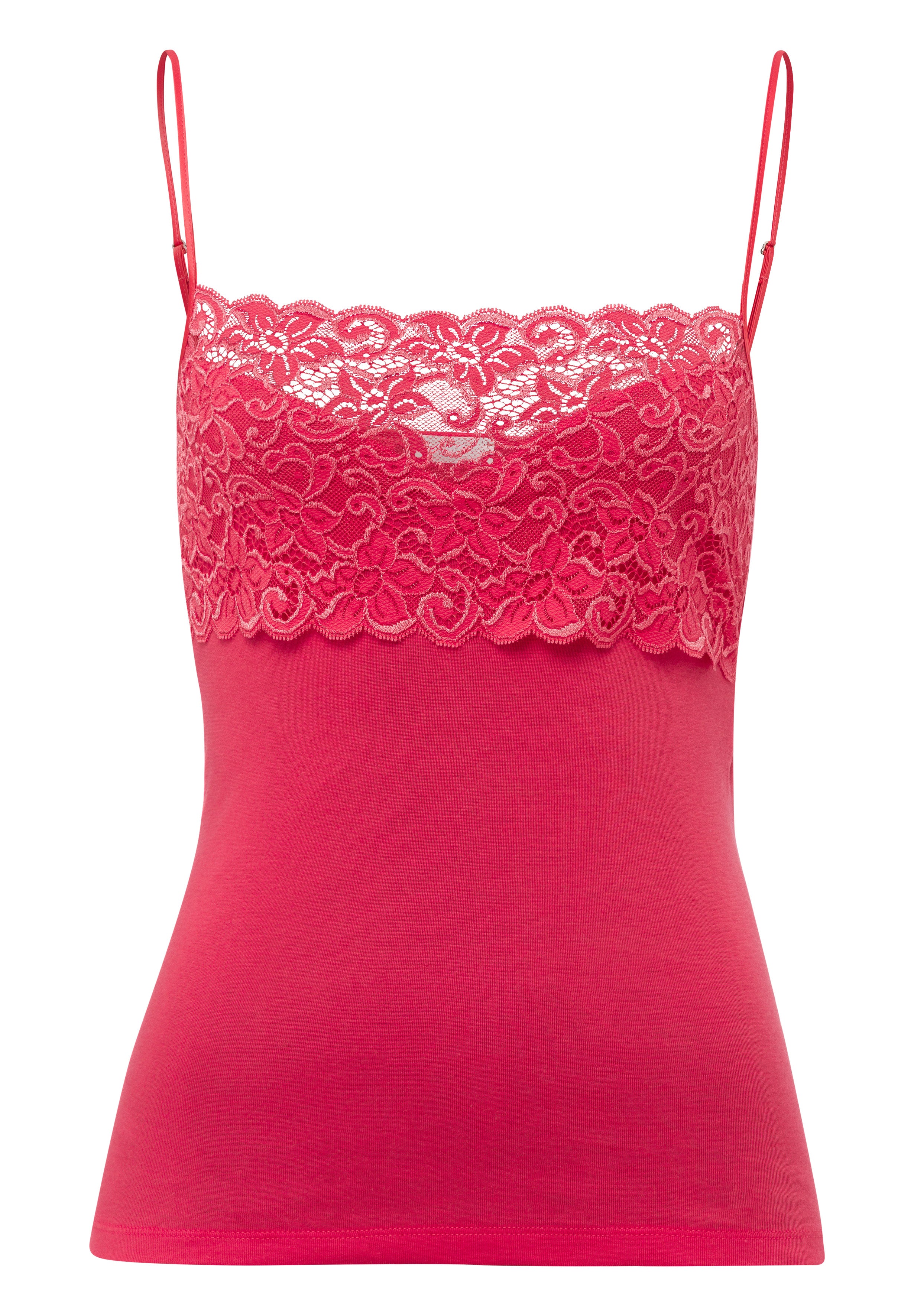 71448 Luxury Moments Wide Lace Spg Cami - 1399 Geranium