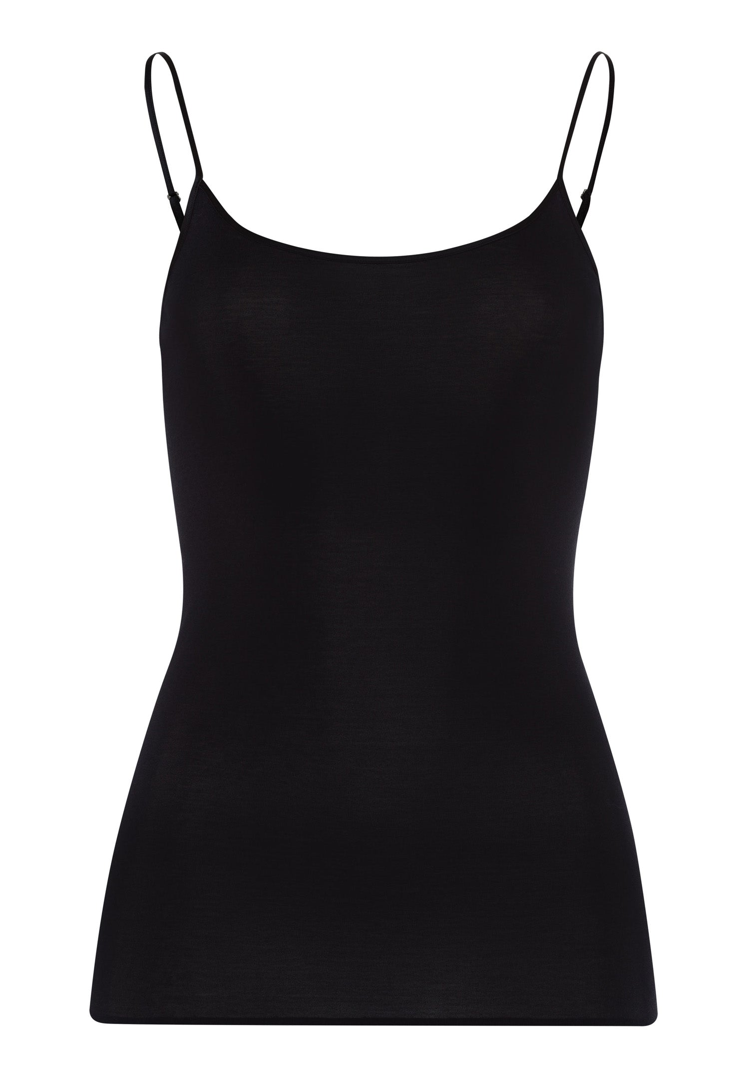 71600 Cotton Seamless Spaghetti Camisole - 019 Black