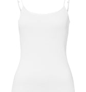 71600 Cotton Seamless Spaghetti Camisole - 101 White