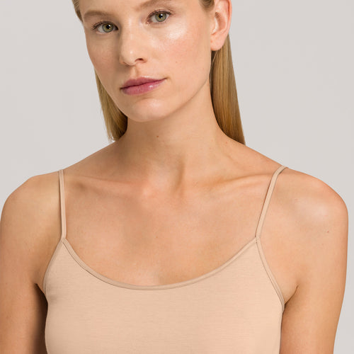 71600 Cotton Seamless Spaghetti Camisole - 274 Beige