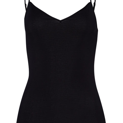 71601 Cotton Seamless V-Neck Camisole - 019 Black