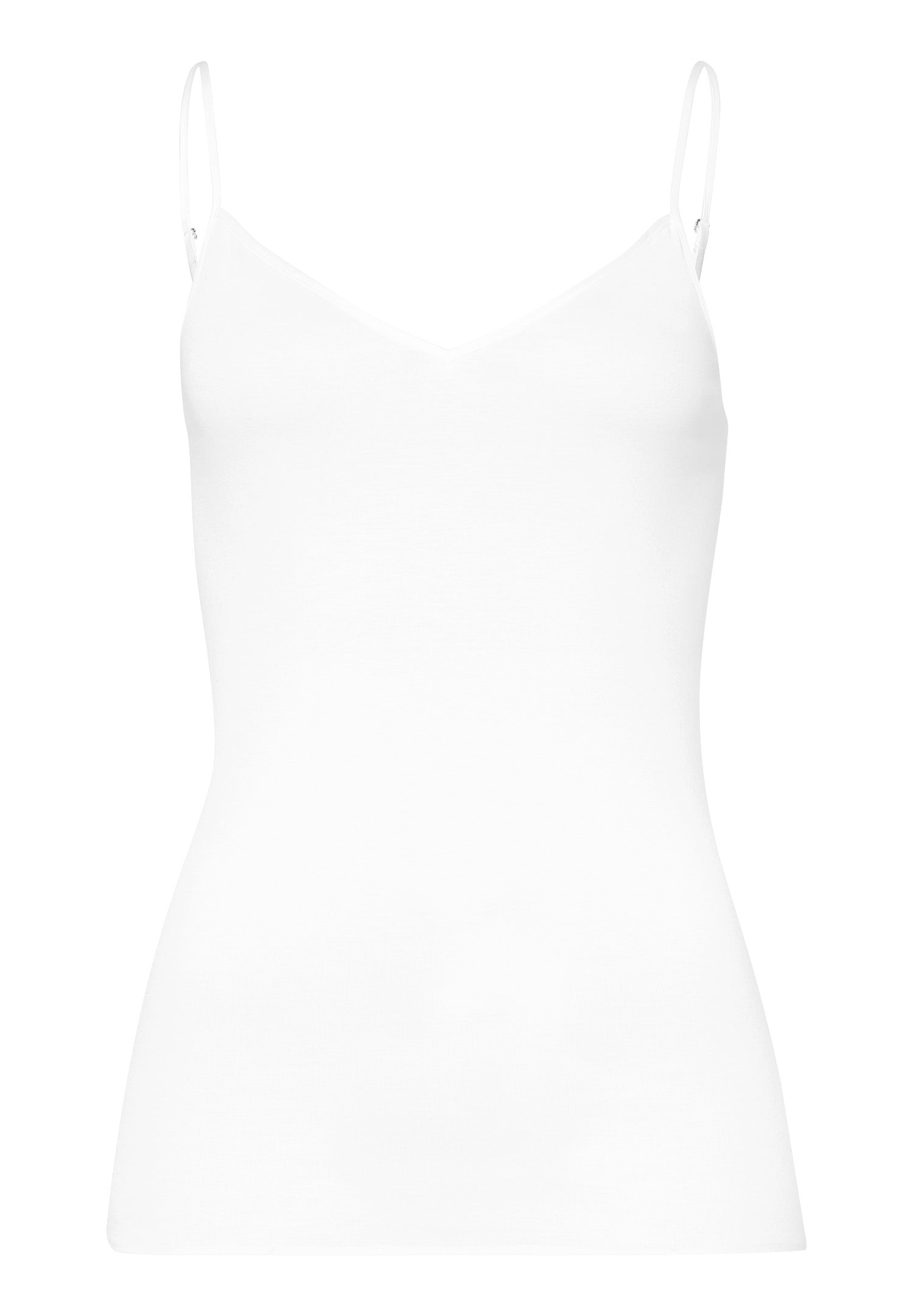 71601 Cotton Seamless V-Neck Camisole - 101 White