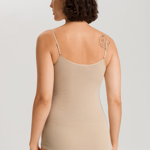 Cotton Seamless V-Neck Camisole | Iced Cappuccino 71601-2846