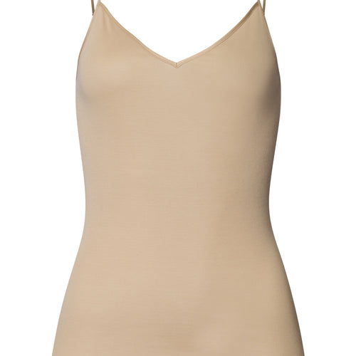 Cotton Seamless V-Neck Camisole | Iced Cappuccino 71601-2846