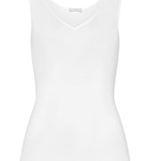 71602 Cotton Seamless V-Neck Tank - 101 White