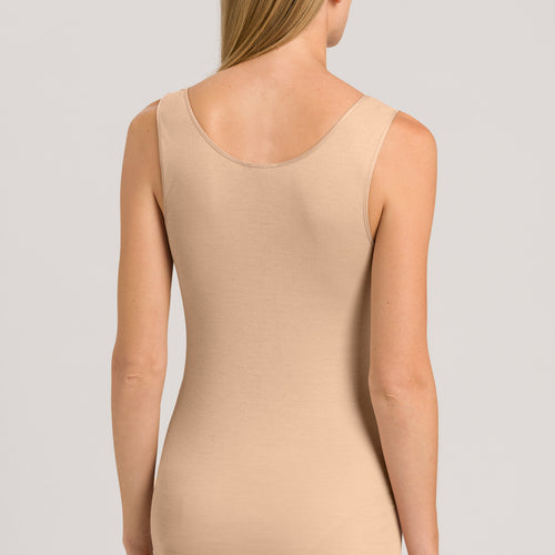 71602 Cotton Seamless V-Neck Tank - 274 Beige