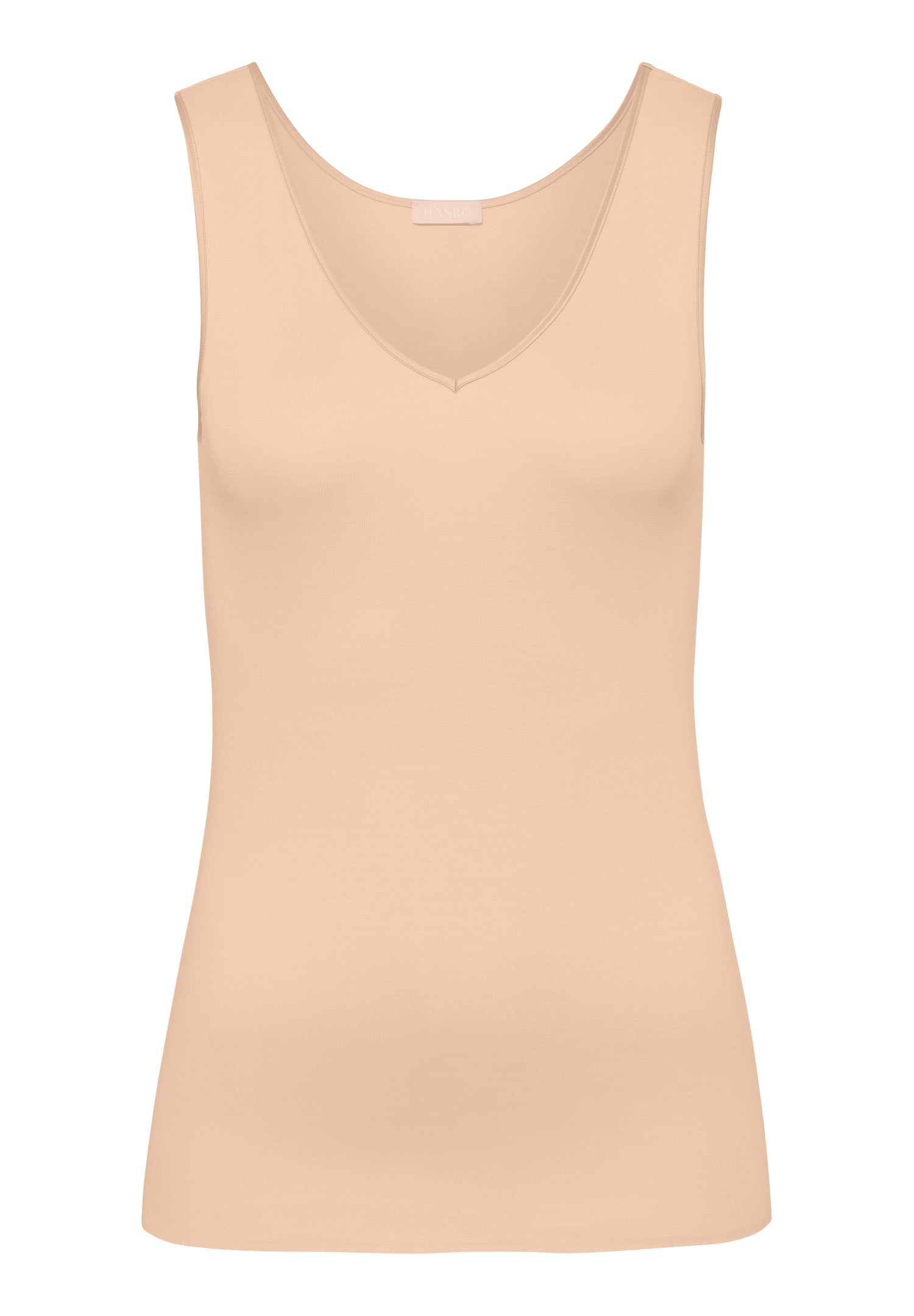 71602 Cotton Seamless V-Neck Tank - 274 Beige