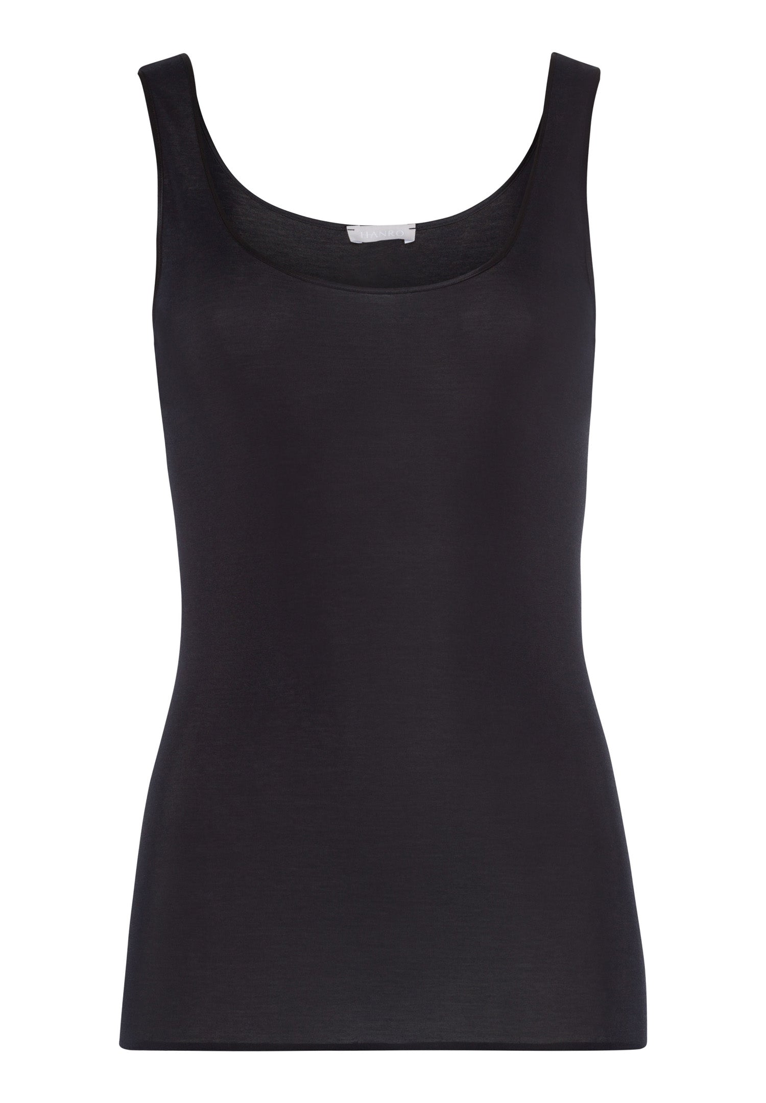 71604 Cotton Seamless Round Neck Tank - 019 Black