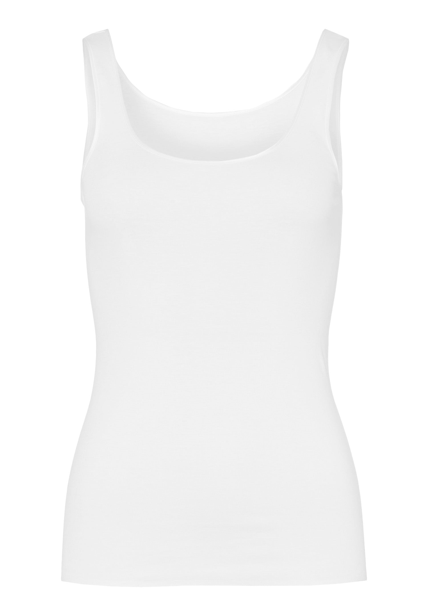 71604 Cotton Seamless Round Neck Tank - 101 White