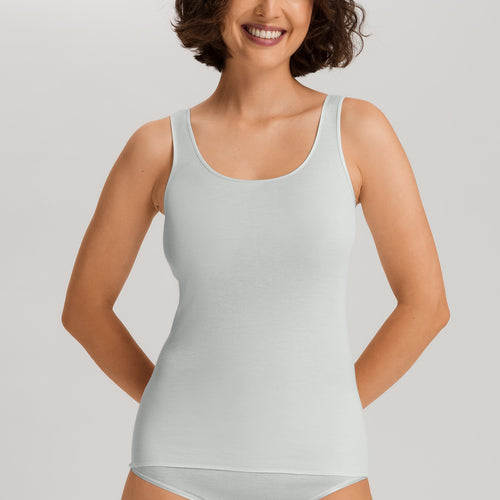 Cotton Seamless Round Neck Cotton Tank Top | Vapor 71604-2534