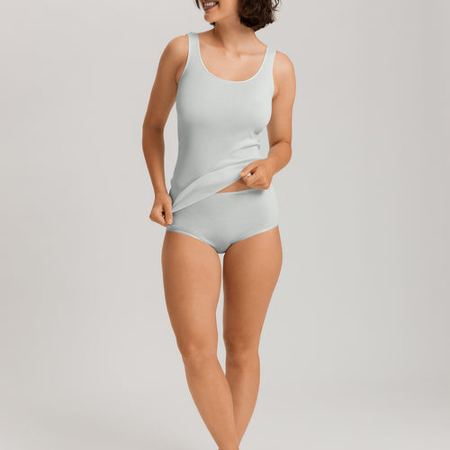 Cotton Seamless Round Neck Cotton Tank Top | Vapor 71604-2534