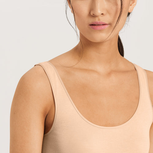 71604 Cotton Seamless Round Neck Tank - 274 Beige