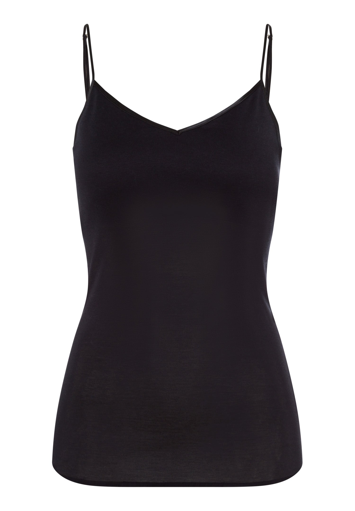 71605 Cotton Seamless Spaghetti Cami Padded - 019 Black