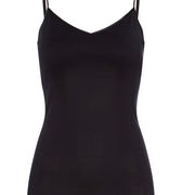 71605 Cotton Seamless Spaghetti Cami Padded - 019 Black