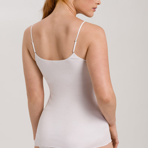 71605 Cotton Seamless Spaghetti Cami Padded - 101 White