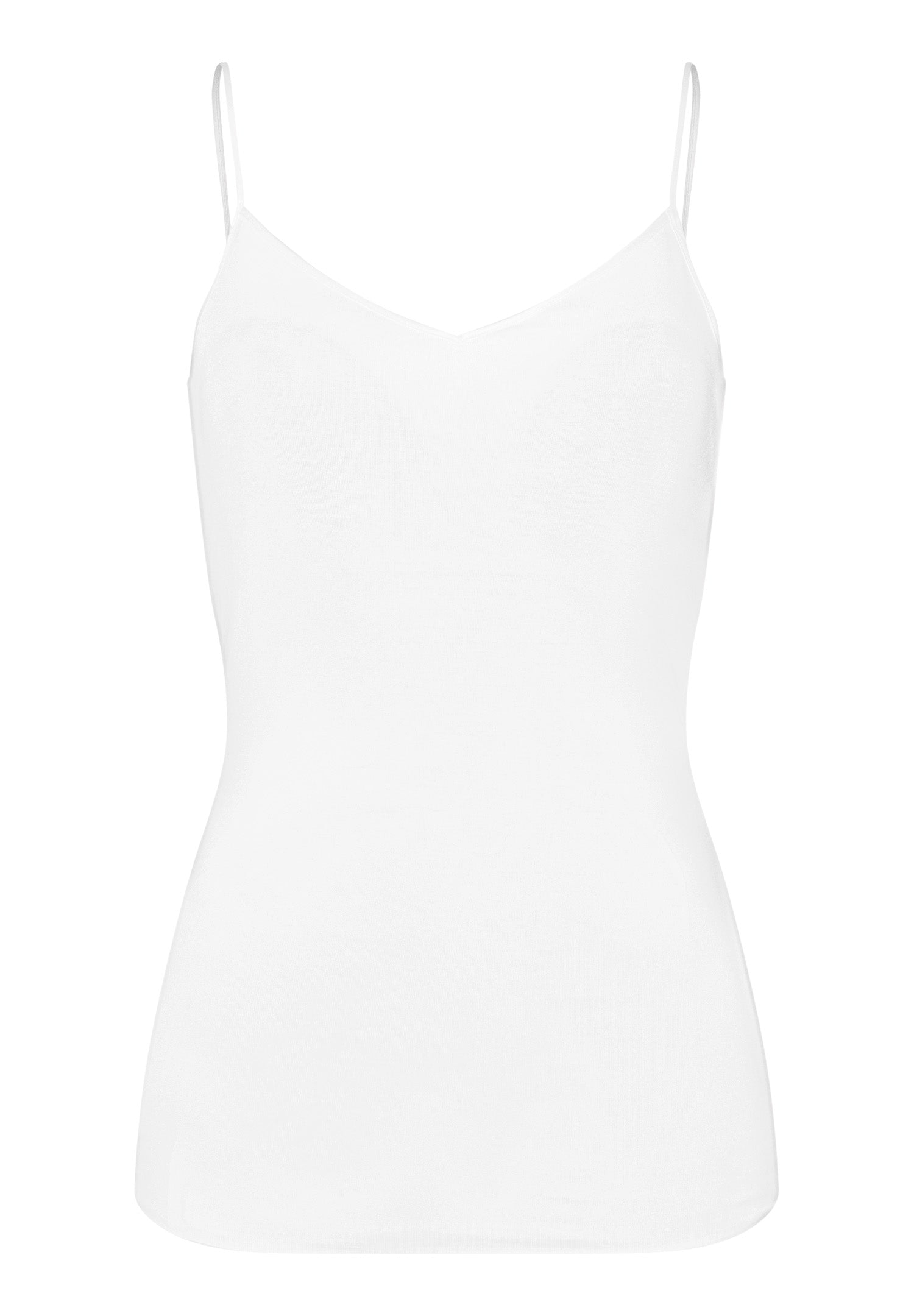 71605 Cotton Seamless Spaghetti Cami Padded - 101 White