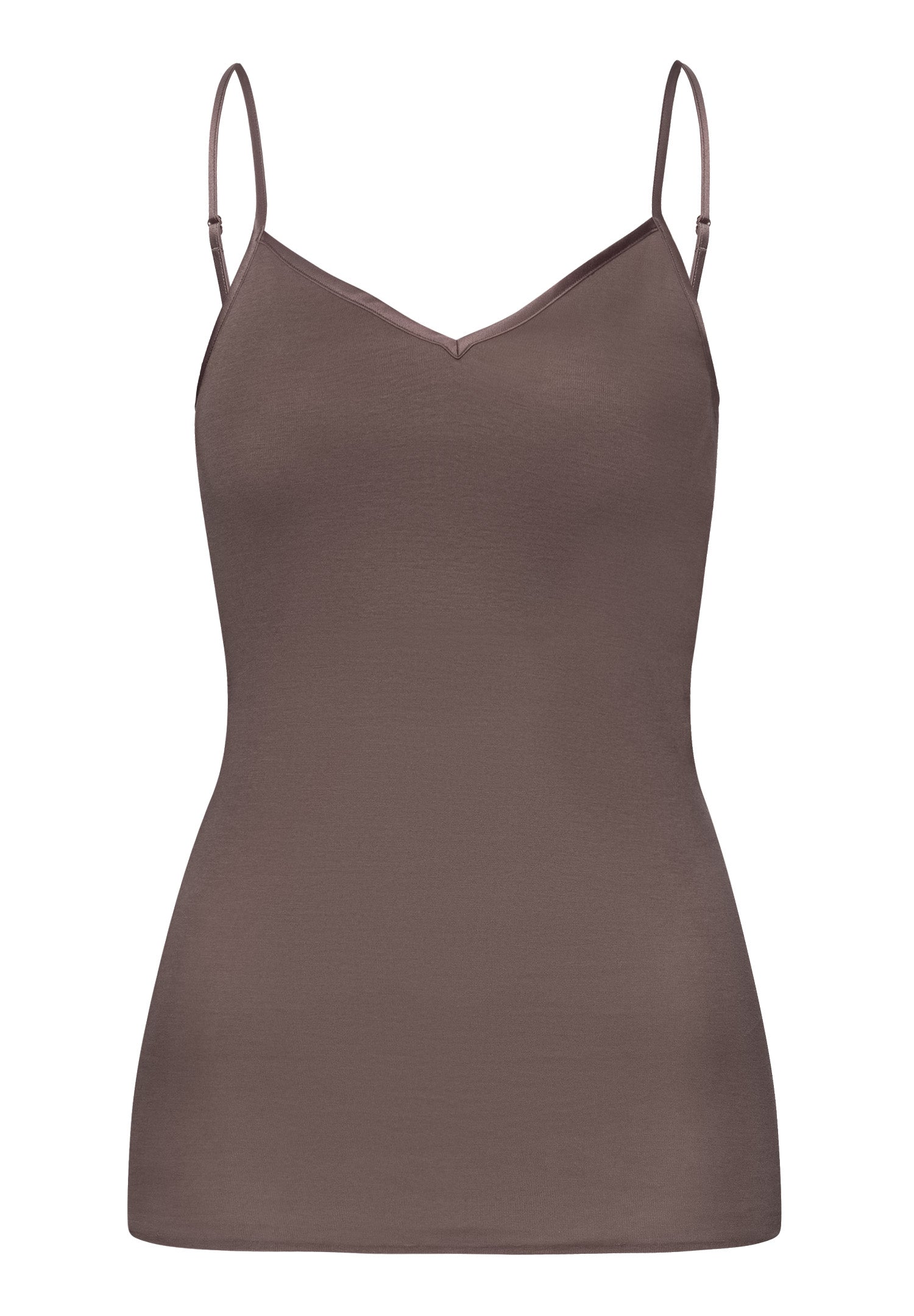 71605 Cotton Seamless Spaghetti Cami Padded - 2756 Stonewash