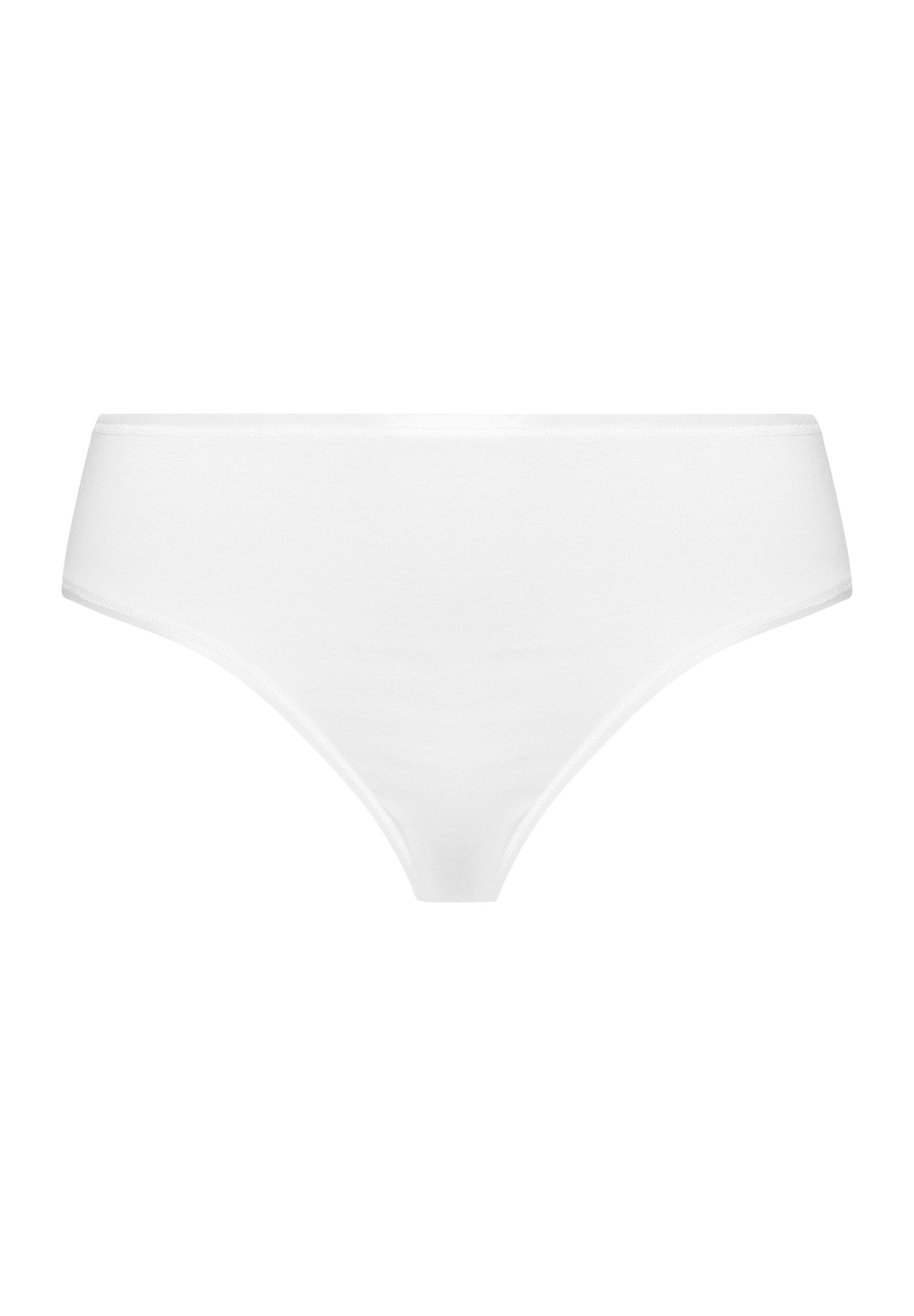 71626 Cotton Seamless Full High Cut Brief - 101 White