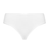 71626 Cotton Seamless Full High Cut Brief - 101 White