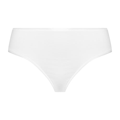 71626 Cotton Seamless Full High Cut Brief - 101 White