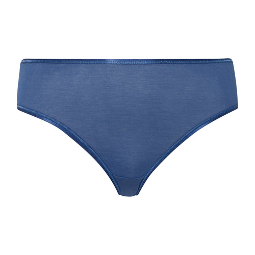 71626 Cotton Seamless Full High Cut Brief - 2604 True Navy