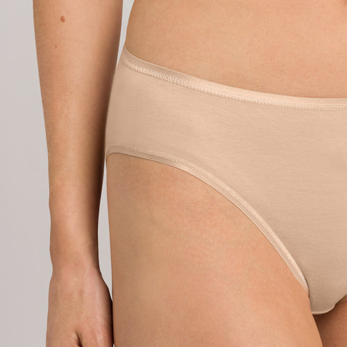 71626 Cotton Seamless Full High Cut Brief - 274 Beige