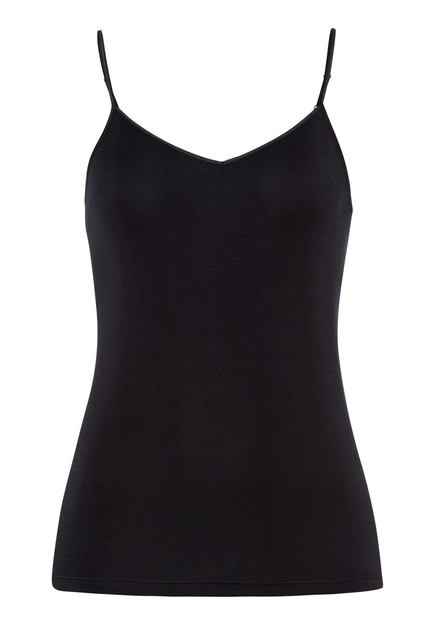 71716 Pure Silk Spaghetti Cami - 019 Black