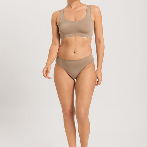 71810 Touch Feeling Crop Top - 2828 Deep Taupe