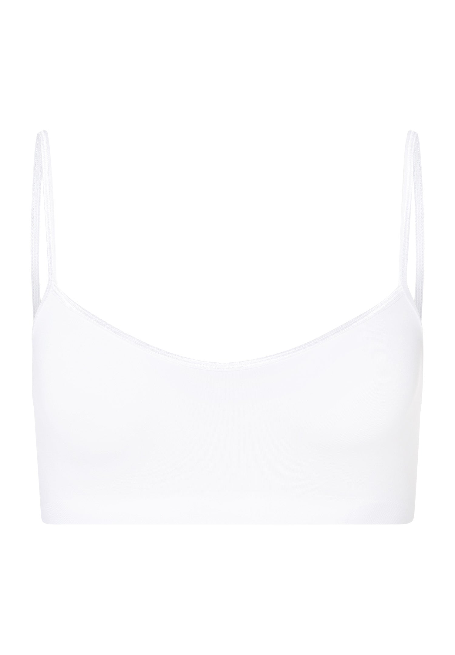 71824 Touch Feeling Spaghetti Crop Top - 101 White