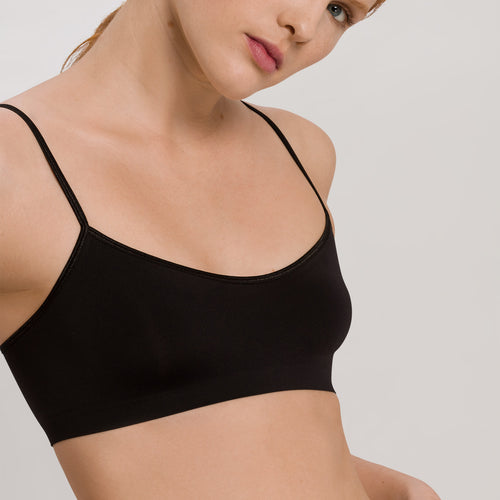 71824 Touch Feeling Spaghetti Crop Top - 199 Black