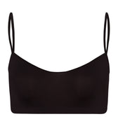 71824 Touch Feeling Spaghetti Crop Top - 199 Black