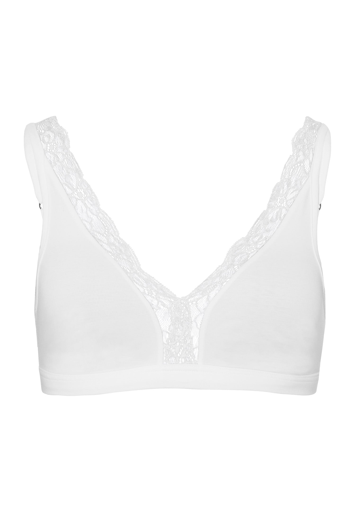 72431 Cotton Lace Soft Cup Bra - 101 White