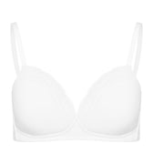 72432 Cotton Lace Spacer Soft Cup Bra - 101 White