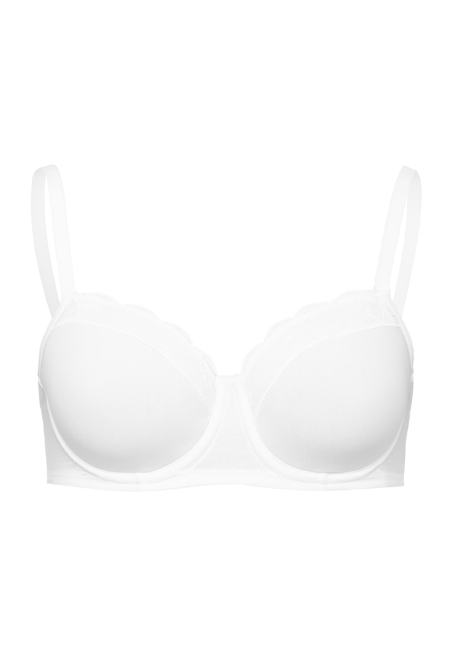 72433 Cotton Lace Spacer T-Shirt Bra - 101 White