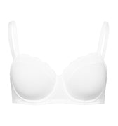 72433 Cotton Lace Spacer T-Shirt Bra - 101 White