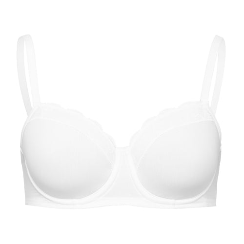 72433 Cotton Lace Spacer T-Shirt Bra - 101 White