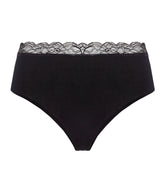 72436 Cotton Lace Full Brief - 019 Black