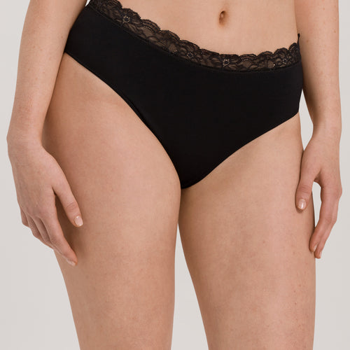 72436 Cotton Lace Full Brief - 019 Black